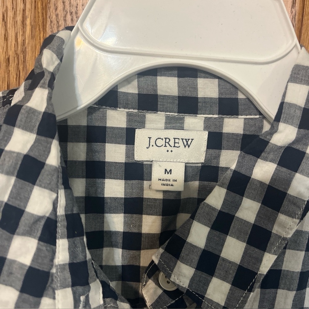 J. Crew Teens black Checkered Cowboy Shirt. Long sleeved. Medium.
